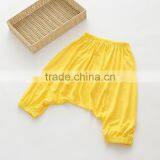 Summer High Quality Cotton Pure Color Girls Children Harem Pants thumbnail-3