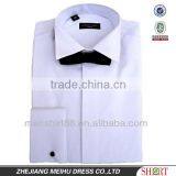 2017 White French Cuff Wing Collar Tuxedo Shirt for Man thumbnail-1