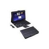 Slim Adjustable Stand Grain Leather Samsung Galaxy Tab Case With Bluetooth Keyboard thumbnail-1