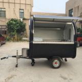 TELESCOPE black food cart with wheels stainless steel food trailer mobile food vendor