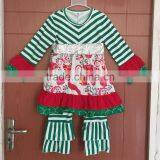 Winter Custom Children Red Xmas Outfits Set Baby Girls Christmas Clothes thumbnail-4