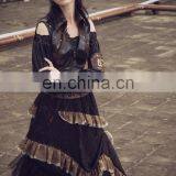Steampunk Postapocalyptic Long Layered Skirt thumbnail-4