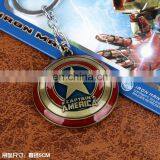 Fashion Anime Bronze The Avengers Key Chain Wholesale Fashion Cos New Hot Captain America Key Chain