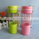 2014 new product decorative glass water cup 450ml