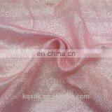 Luxurious Plain Dyed Silver Lurex Silk Georgette Fabric Silk GGT Metallic in Solid thumbnail-2