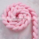 Wholesale Baby Safe Bumper Knot Pillow Mixed Colors Chunky Knit Baby Bedding Cradle Bumper thumbnail-3