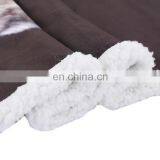 Cheaper Price Custom Tiger Print Micro Mink Sherpa Fleece 3d Blanket Throw thumbnail-6