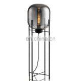 Zhongshan Nordic Light Four Tripod Amber Glass Shade Led Fancy Floor Lamp thumbnail-2