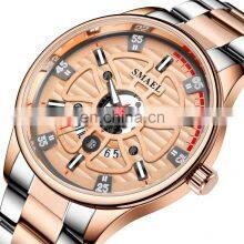 SMAEL 9180 Quartz Watch For Men SMAEL Golden Watches Waterproof Auto Date Male Clock Analog Stainless Steel Watches thumbnail-2