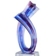 Factory Selling High Quality Anniversary Awards Star Liuli Glazed Trophy for Annual Awards