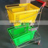 2 Tier Basket Cart Shopping Cart With Baskets Cart Frame