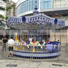 Fairground Equipment Carnival Amusement Park Merry go Round Fiberglass Carousel for Sale thumbnail-2