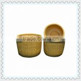 round weaving handmade mini storage baskets