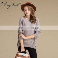 Women's 100% Cashmere Oversize Sweater Chunky Knit Batwing Sleeves Crew Neck Casual Style Winter Season OEM Service Available thumbnail-2