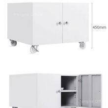 HN-PMP4 Minimalist Printer Stand Cabinet, Mobile Storage Pedestal With 360° Castors for Modern Workspace, Metal White/Black Colors Available thumbnail-3