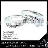 Shengleishi Hot Sale Light Weight Silver Engagement Couple Rings thumbnail-1