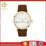 Stainles Steel Back Yellow Gold White Dial Multiple Strap wrist watch