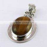Exclusive Tiger Eye 925 Sterling Silver Pendant, Gemstone Silver Jewellery, Handmade Silver Jewelry thumbnail-3