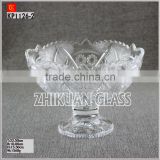 Classic Glass Plate clear High Quality Glass Footed Bowl Set