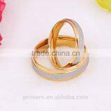Wholesale Frosted Matte Stainless Steel Couple Ring 18k Gold Plated Wedding New Design Finger Ring thumbnail-3