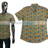 fashion african mens t shirt ghana kente wax fabric man shirts for business