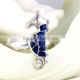 Safe Material Varied Colors Cute and Lovely Sea Horse Shape Women Jewelry Ring for Retailer thumbnail-2