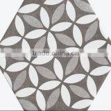 good for wall decorative grey flower hexagon tile
