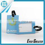 PVC Plastic Rubber Luggage Tag With Leather Strap,Custom Fashion Rubber Luggage Tag