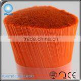 Triangular Profile Transparent Orange Shiny Color PET Broom Fiber With Good Elastic