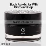 100ml Diamond Black Cosmetic Jars Plastic thumbnail-1