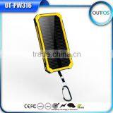 Promotional 12000mah Power Bank Portable Solar Phone Charger With Camping Light