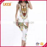 Women Summer Dashiki African Design Printed Tank Top Vest Plus Size Slim Pants Quality Choice