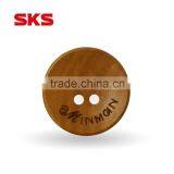 Custom Logo 4 Holes Wooden Button for Garment