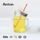 380ml Screw Top Lid Engraving Glass Mason Jars With Handles thumbnail-3