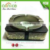 High Quality Leather Hotels Ashtrays/ Alloy Square Hotel Ashtrays