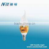 3watt High Power High Luminous Efficiency Long Life Span Candle Led Light for Crystal Lamp
