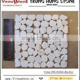 Milky White Marble Pebble Mosaic - Big Size thumbnail-2