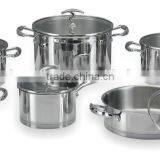 12pcs Set 555 Stainless Steel Cookware Stock Pot and Pan