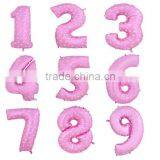 16 '' Number Balloons Pink Number Foil Balloon Wedding &Party Decorate Globos thumbnail-1