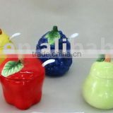 ceramic milk pot,fruit design , apple, orange,strawberry