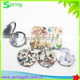 Vintage Bronze Hollow Out Logo Mirror Fancy Decorative Folding Compact Mirror thumbnail-6