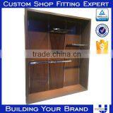 Wall Mounted Shelf Wooden Display Cabinet for Retail Garment Shop thumbnail-5