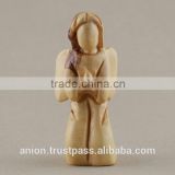 Olive Wood Carved Paying Angel
