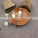 Vintage Wooden Tableware Circular Fruit Printing Plate thumbnail-1