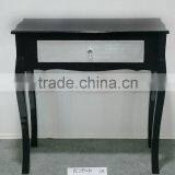 Simple Black Silver Side Tables With a Drawer thumbnail-1