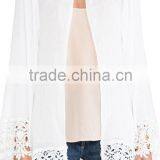Ladies Fashion Clothing Girls White Beach Cardigan With Lace Details SYA15007 thumbnail-5