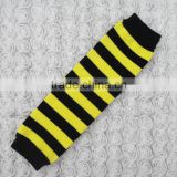 KP-LW041 Yellow stripe Unisex Baby Toddler Girls Boys Leggings Long Socks Arm Leg Warmers