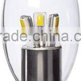 Bulb-005 LED Non-Dimmable 3 Watt Clear Candelabra Light Bulb E14 E12