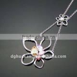 Ladies' Zinc Alloy Neckalce With Rhinestones HY09169 thumbnail-1