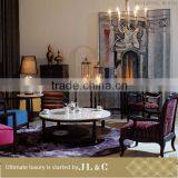 AT05-51 Hand Carving Feet Solid Wood Round Tea Table High-end Furniture Factory Price From China JL&C Furniture thumbnail-2